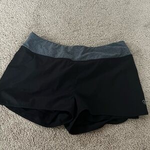 Men's Black and Gray Shorts